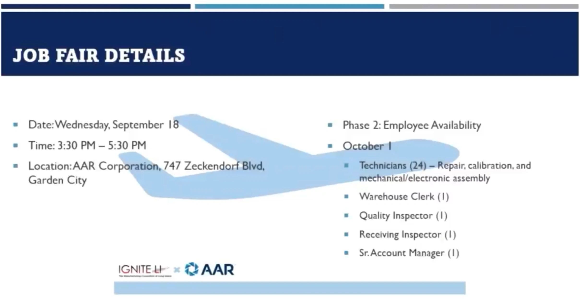 IgniteLI Facilitates AAR Phase 2 Job Fair