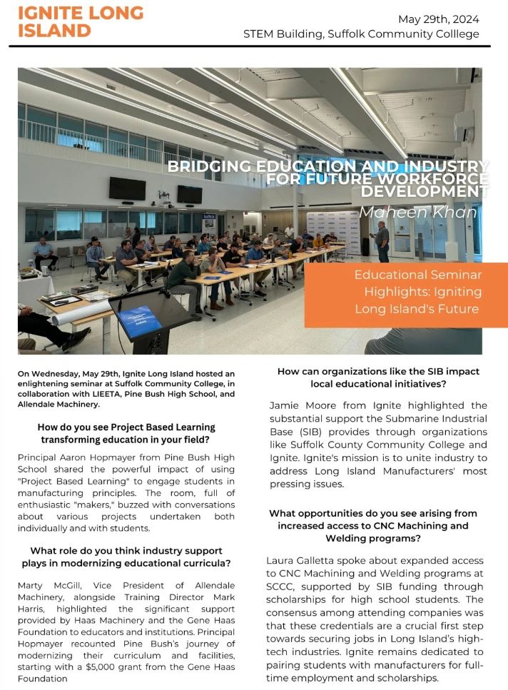 Education And Industry Workforce Development Seminar